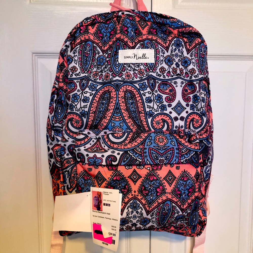 NWT-Pretty Pink Backpack Simply Noelle